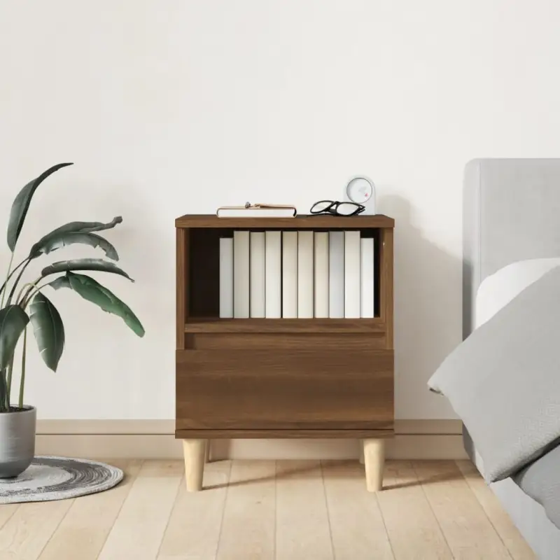 Houten Poten Nachtkastje met Elegant en Duurzaam Design
