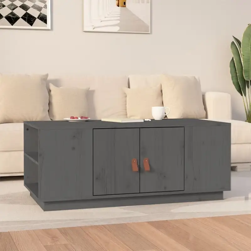 Houten salontafel van massief grenenhout voor een verfijnde uitstraling