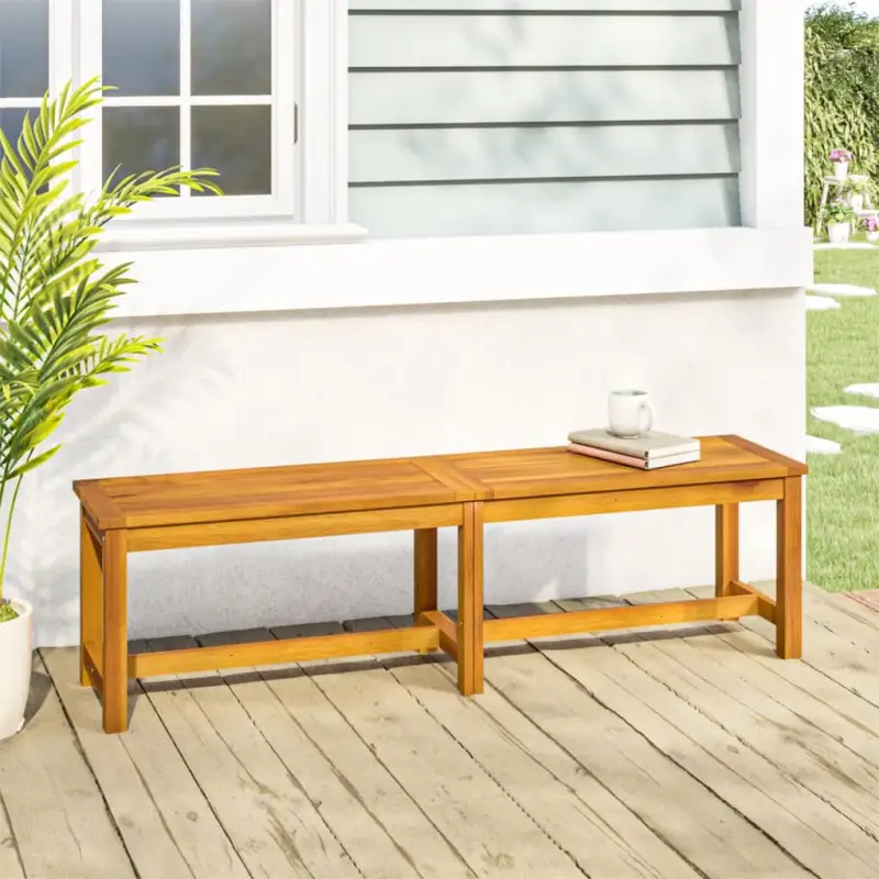Houten tuinbank van massief acaciahout voor buitenruimte