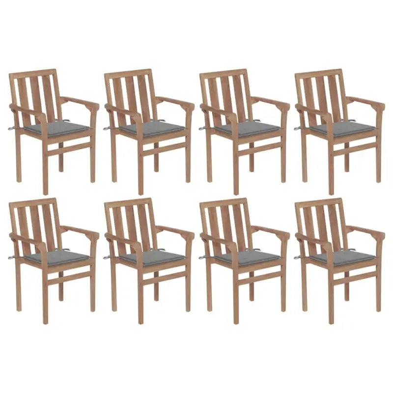 Houten tuinstoelen set met hard teakhout en fijn geschuurde afwerking