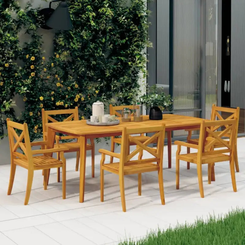 Houten tuinstoelen van massief acaciahout voor buitengebruik