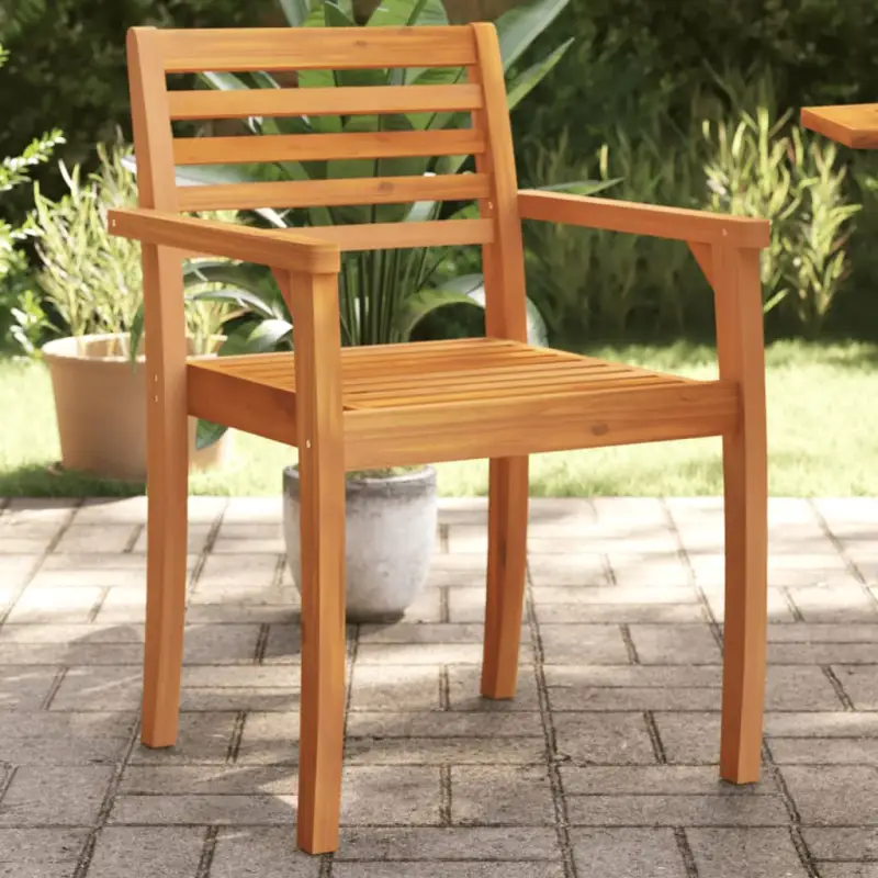 Houten tuinstoelen van massief acaciahout voor tuin en terras