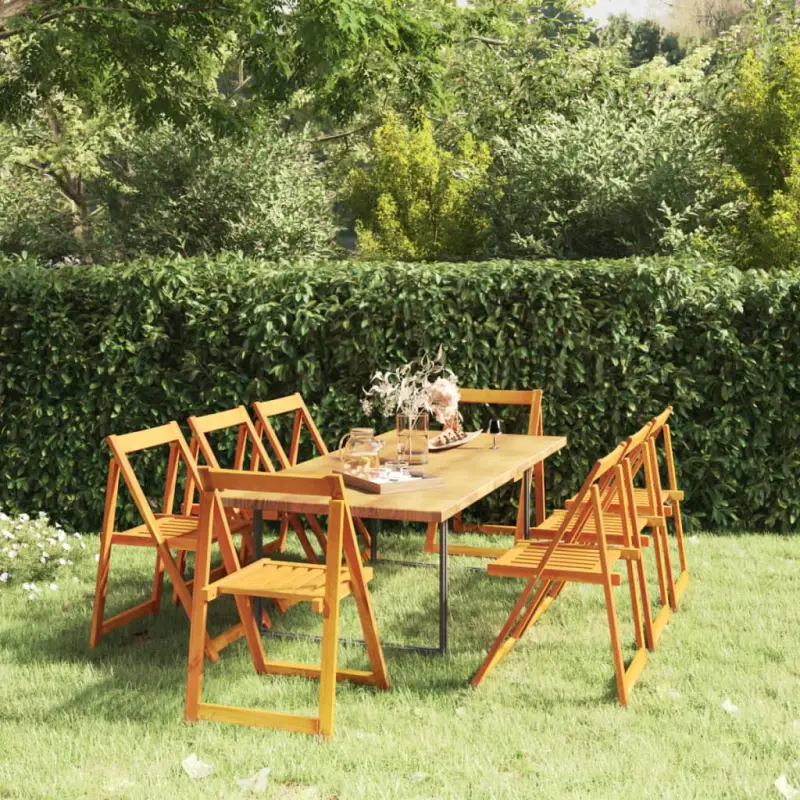 Houten tuinstoelen van massief acaciahout voor tuin of terras