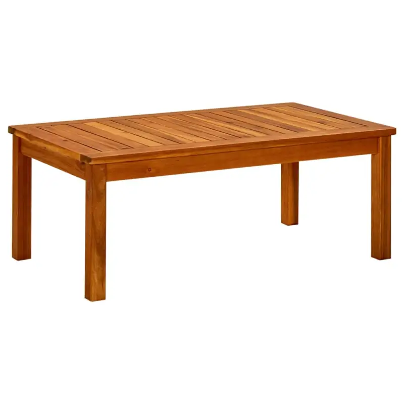 Houten tuintafel van massief acaciahout met natuurlijke olieafwerking