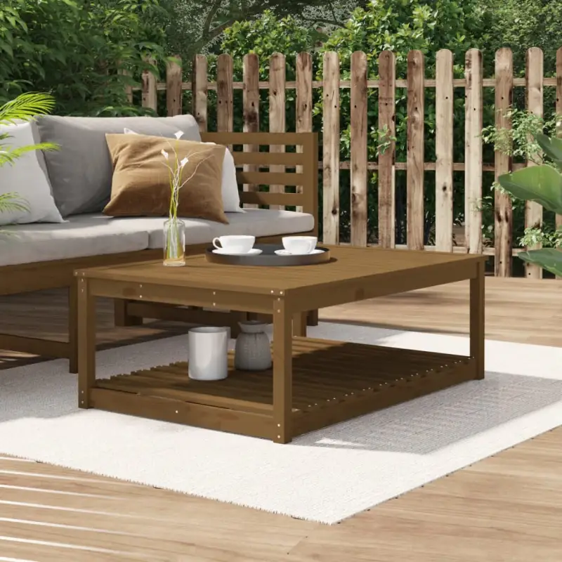 Houten tuintafel van massief grenenhout voor tuin en terras
