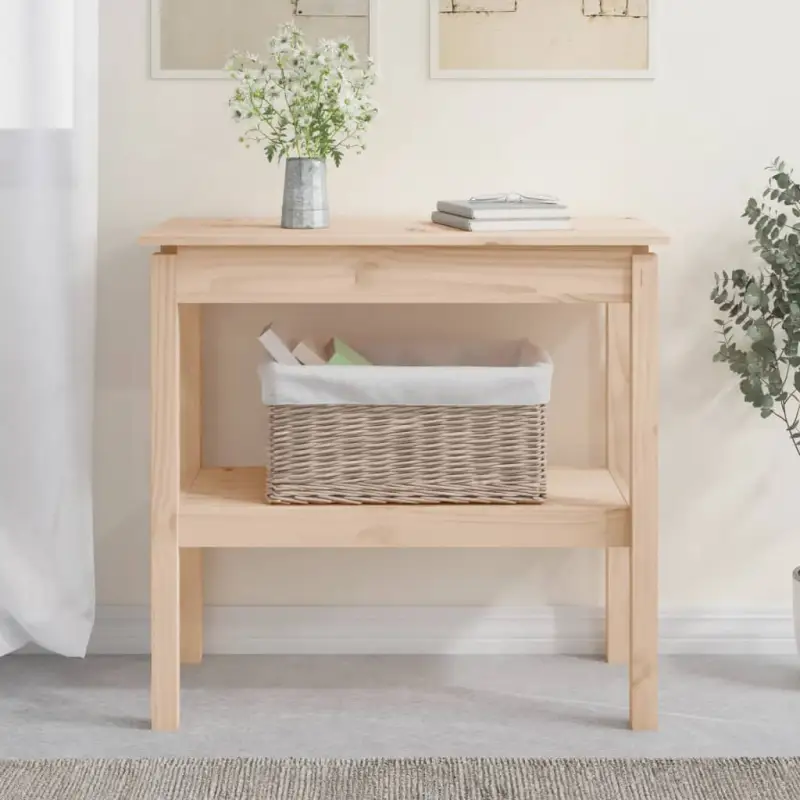 Houten wandtafel van massief grenenhout voor een rustieke uitstraling