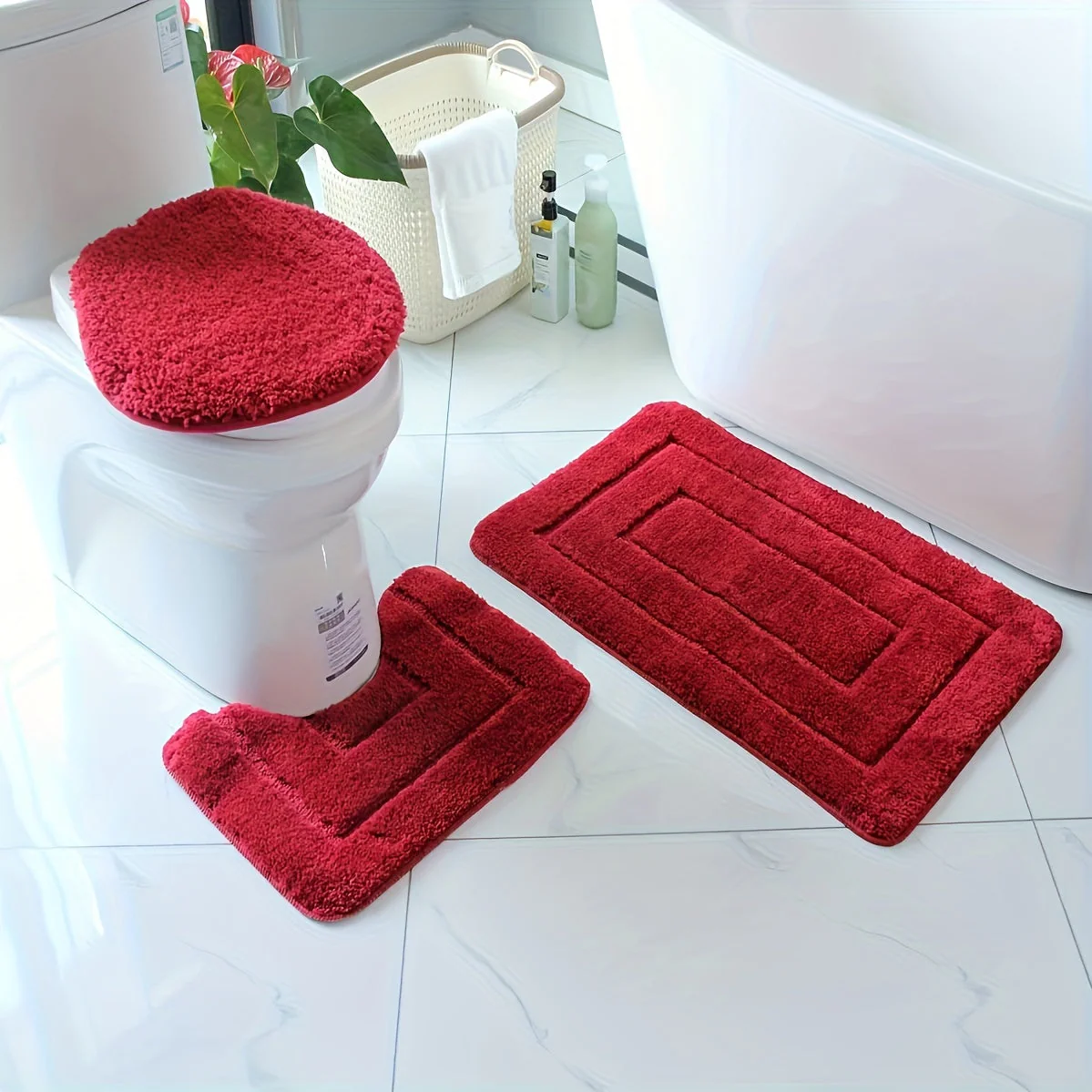 SoftStep Luxe Badkamermat Set – Antislip, Sneldrogend en Wasbaar
