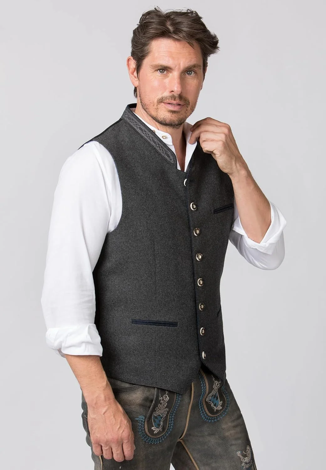 Traditioneel Heren Gilet – Beiers Design voor Feesten en Formele Gelegenheden
