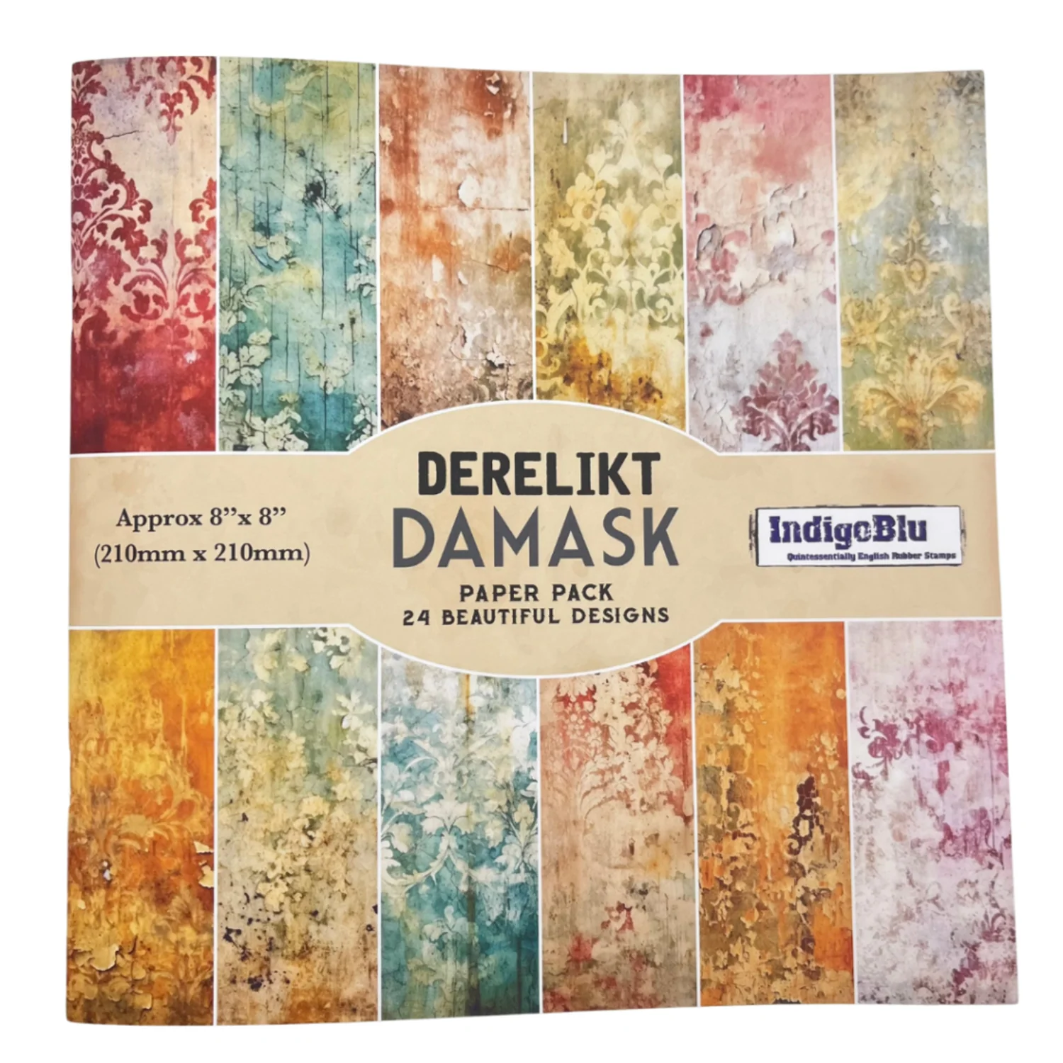 IndigoBlu – Derelikt Damask 8×8 inch paper book