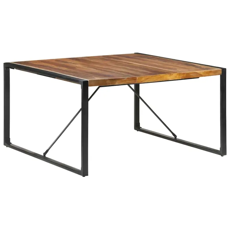 Industriële eettafel van massief acaciahout voor een uniek meubelstuk