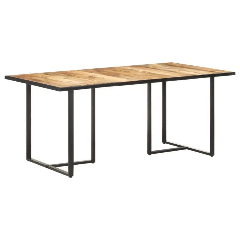 Industriële eettafel van massief mangohout voor een robuuste look