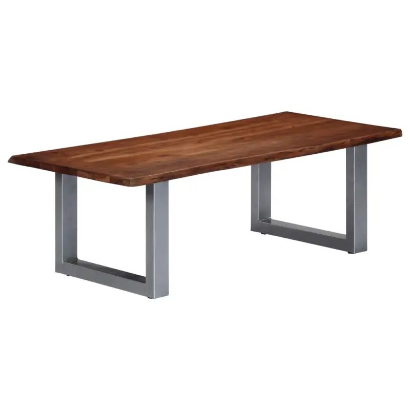 Industriële stijl salontafel van massief acaciahout met natuurlijke vorm
