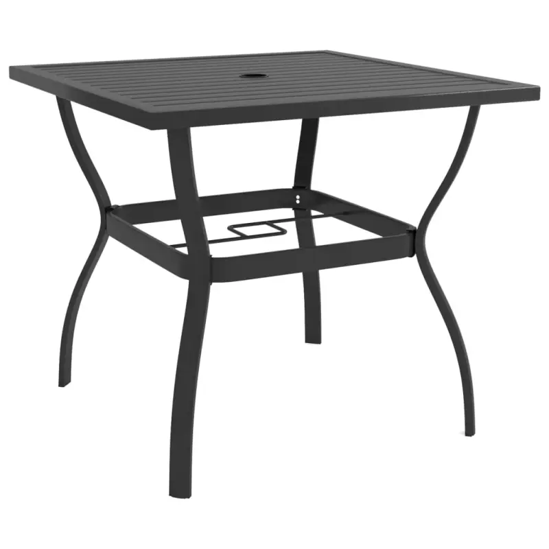 Industriële tuintafel met gelat design van Gepoedercoat Staal