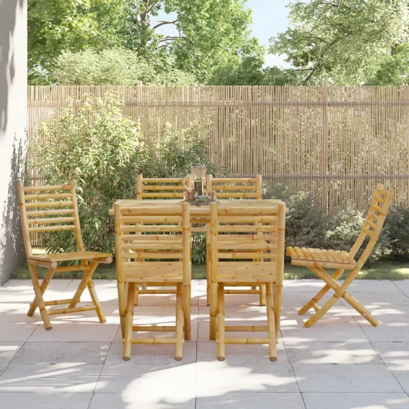 Inklapbare Bamboe Tuinstoelen voor Buiten en Terras