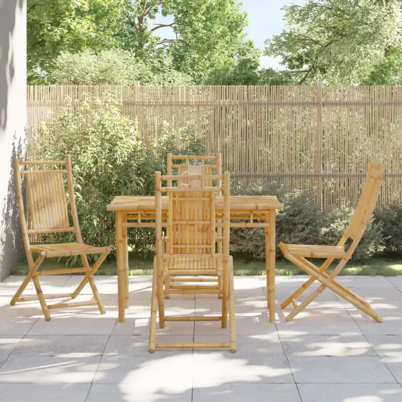 Inklapbare bamboe tuinstoelen voor buitenplezier