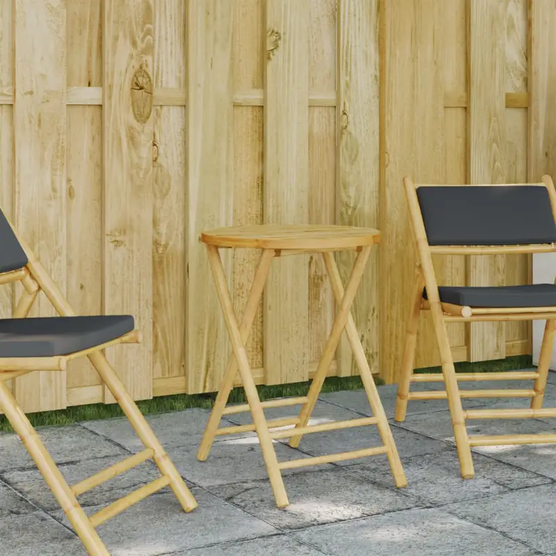 Inklapbare bamboe tuintafel voor terrasgebruik