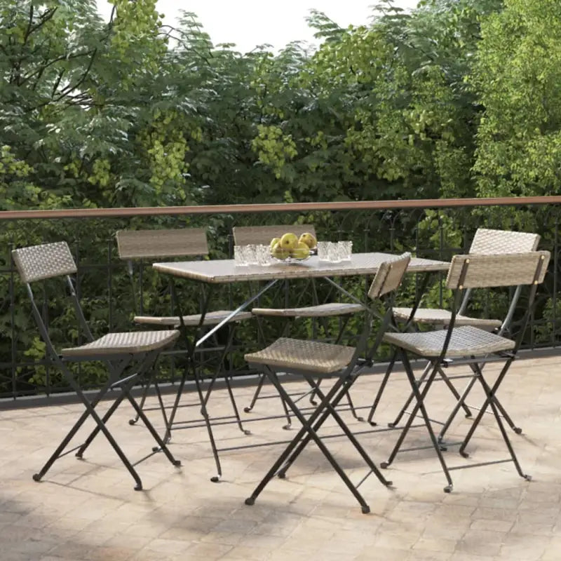 Inklapbare tuinstoelen van poly rattan voor tuin en terras