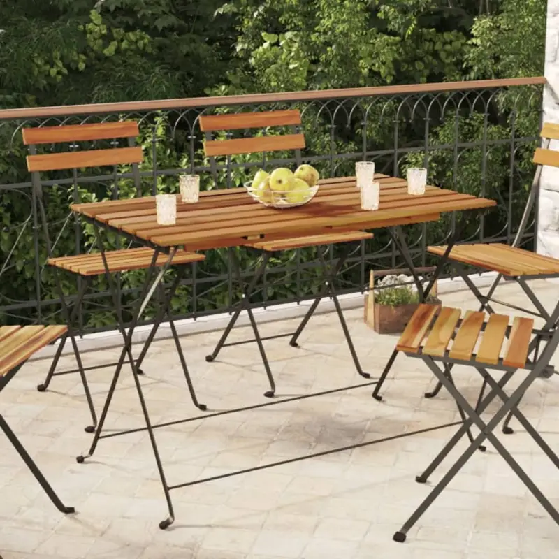 Inklapbare tuintafel van massief acaciahout voor tuin, balkon en terras