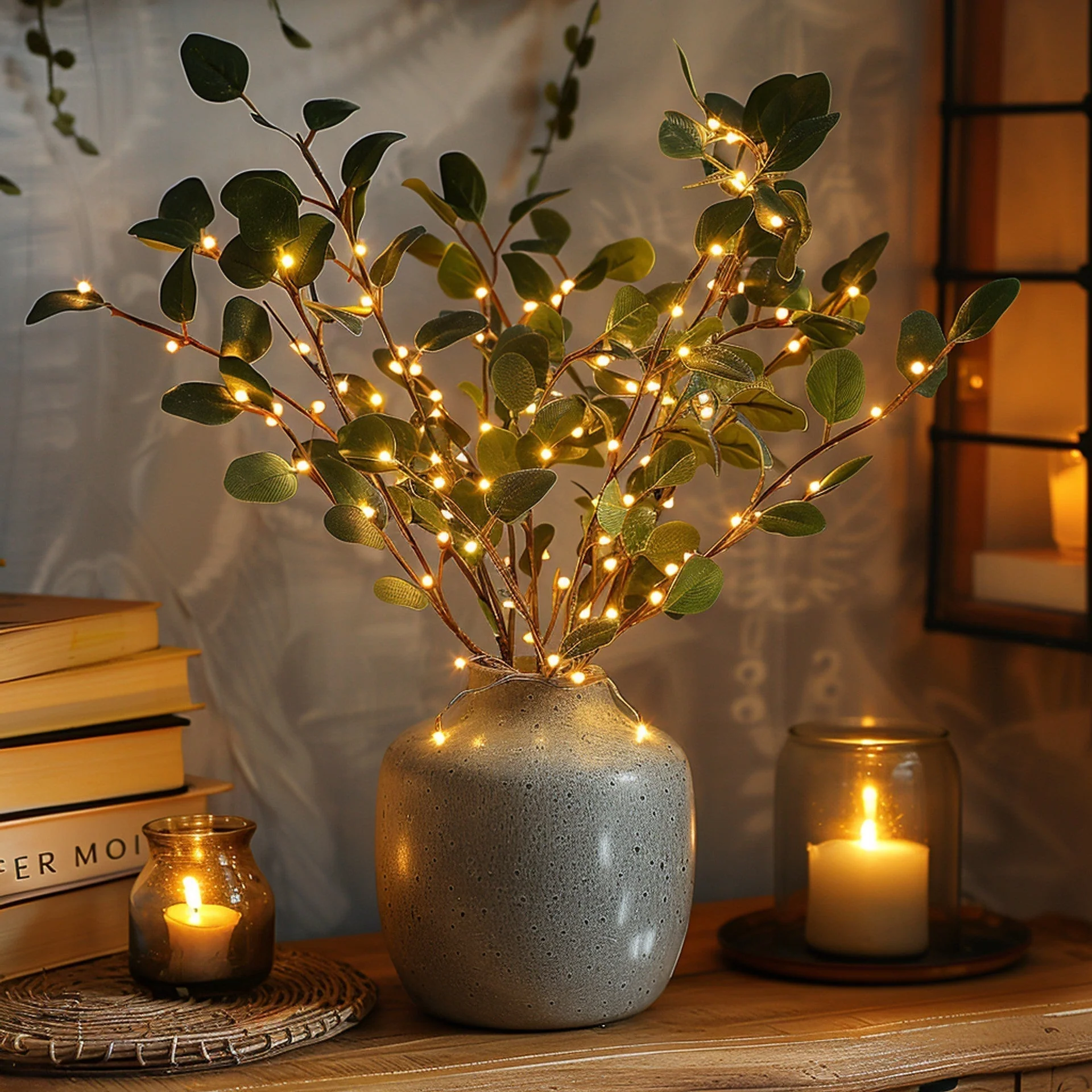 OlivaFairy Sfeerlamp met Olijftakken en LED-verlichting