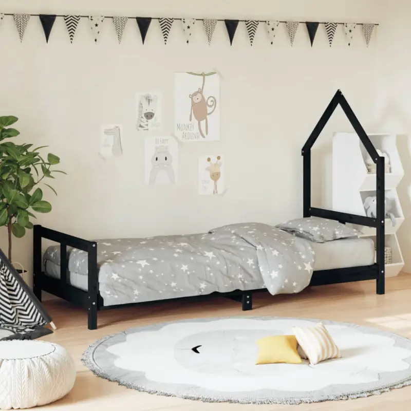 Kinderbed van massief grenenhout voor een gezellige en duurzame slaapkamer