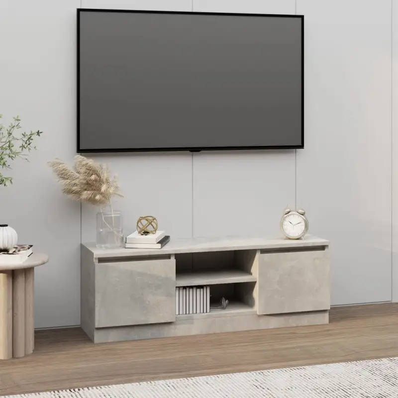 Klassieke TV-Kast met Deur in Hoogwaardig Bewerkt Hout