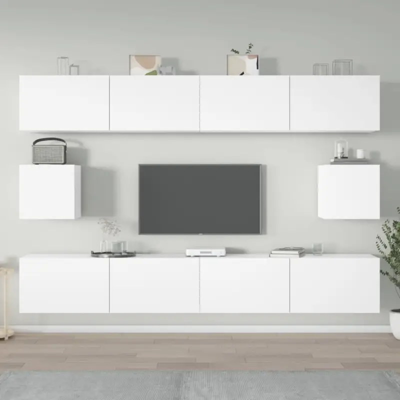 Klassieke Tv-meubels met bewerkt hout en hoogwaardig design