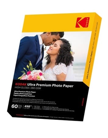 Kodak Fotopapier 280g/m2 A6 10x15cm Hoogglans 60vellen