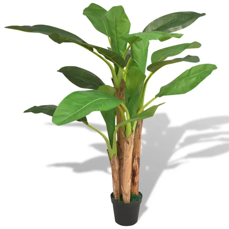 Kunst bananenboom met realistische uitstraling en echt hout