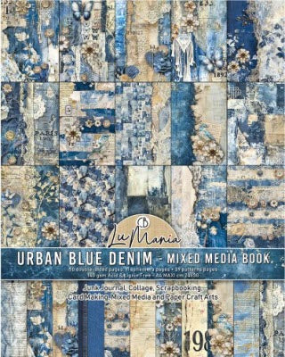 Ciao Bella – Urban blue denim A4 maxi mixed media book