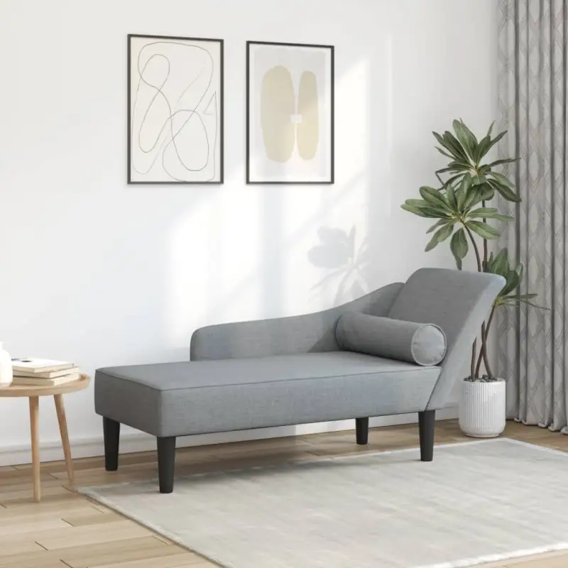 Lichtgrijs materiaal chaise longue voor ultiem comfort in de tuin