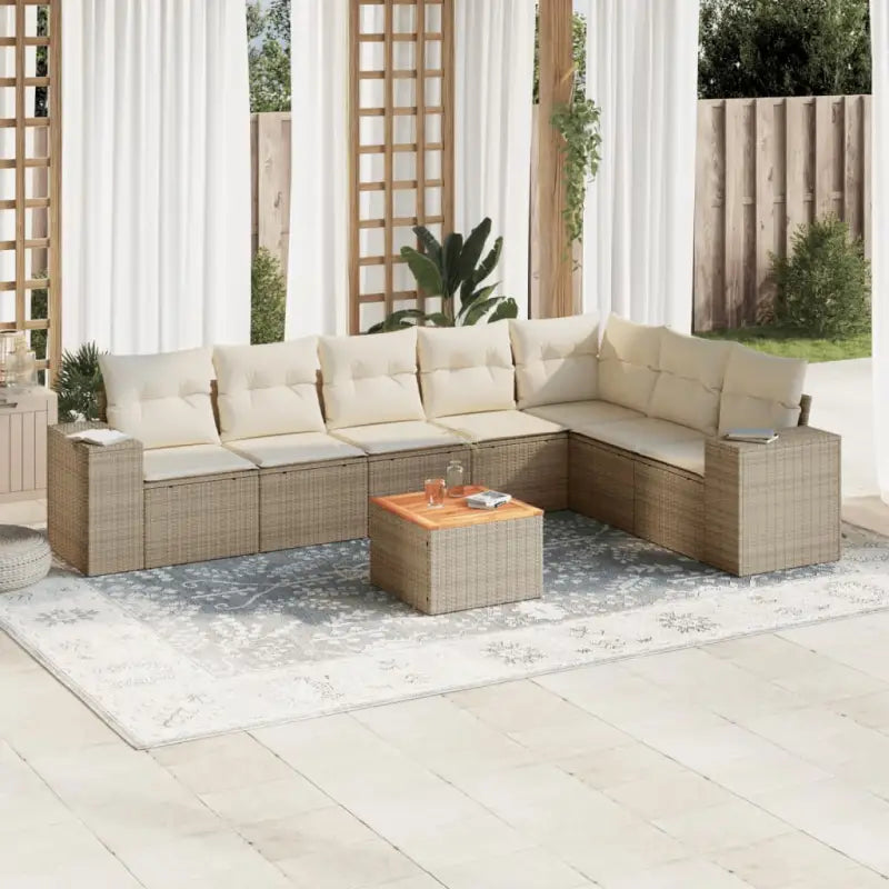 Lounge set in beige materiaal van gepoedercoat staal met waterdichte tas