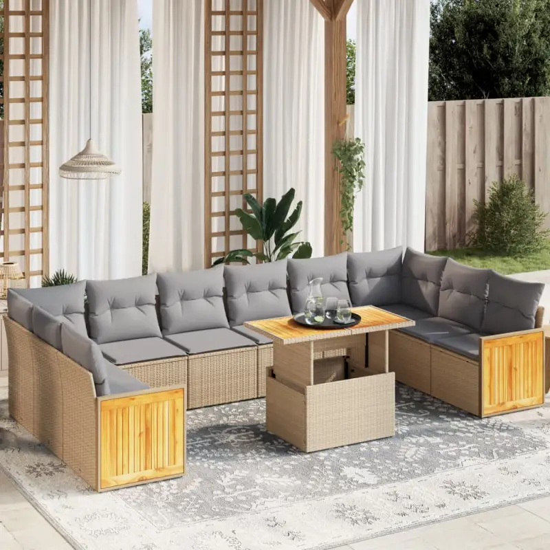Lounge Tuinset met beige materiaal en gepoedercoat staal