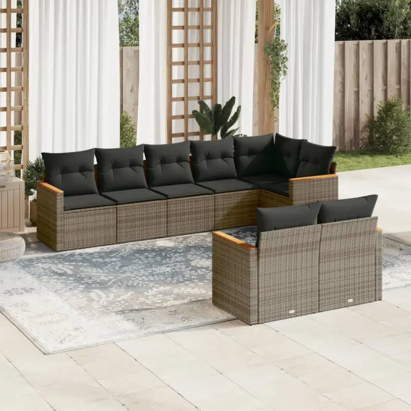 Lounge Tuinset met Waterdichte Tas Grijs Materiaal en Gepoedercoat Staal