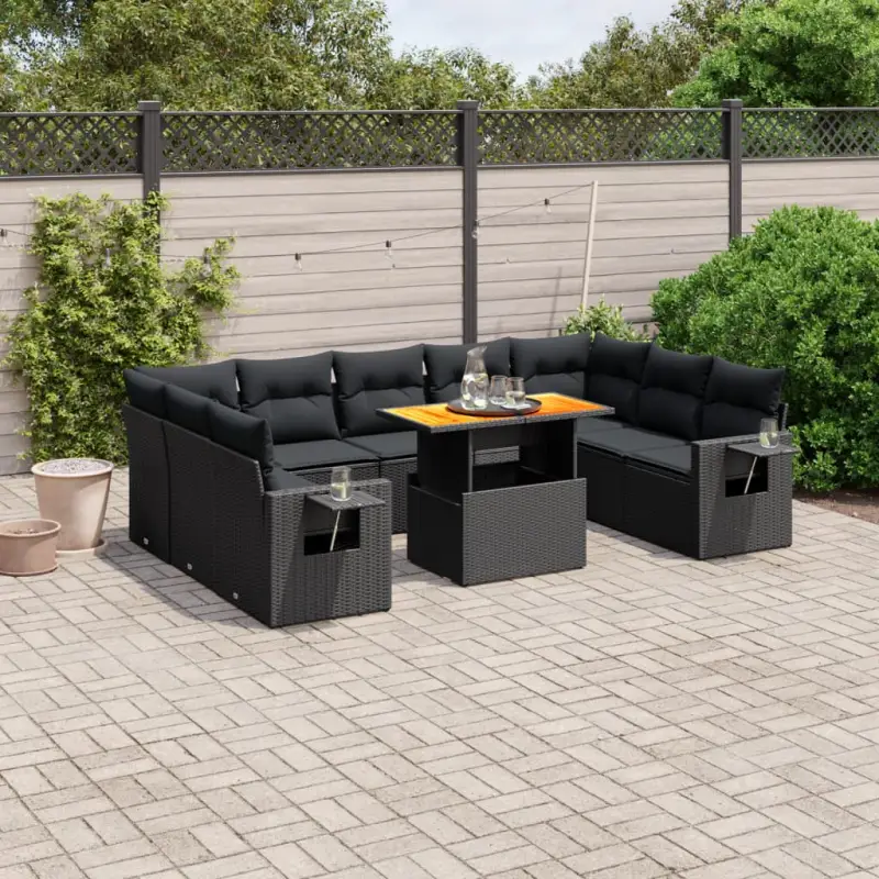 Lounge Tuinset van zwart gepoedercoat staal met ideale afmetingen