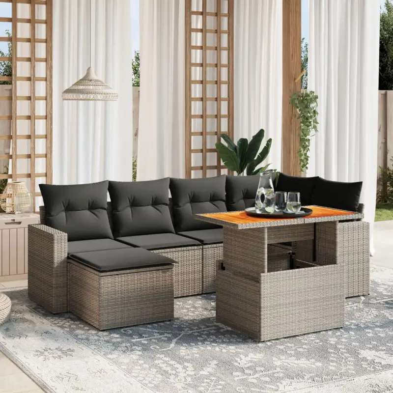 Lounge Tuinsets in Grijs Materiaal met Gepoedercoat Staal Afmetingen