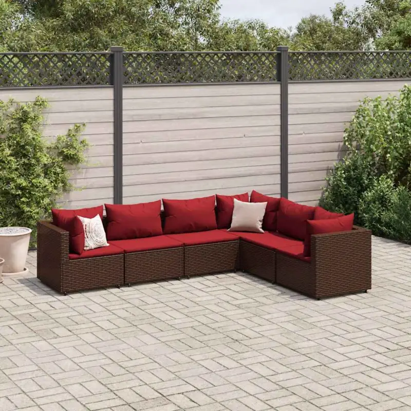Lounge tuinsets met poly rattan en gepoedercoat staal hemelterwijl de afmetingen rugkussen comfortabel maken