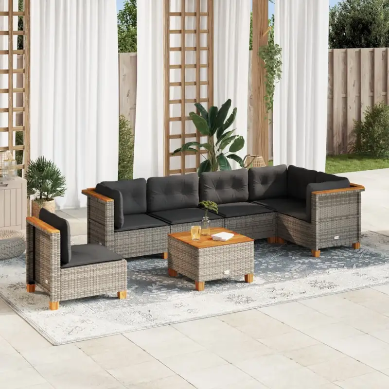 Loungebank in grijs met gepoedercoat staal en natuurlijke olieafwerking