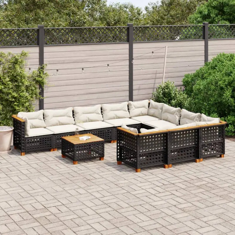 Loungebank in zwart materiaal met natuurlijke olieafwerking en ideale afmetingen