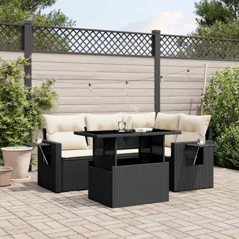 Loungebank in zwart materiaal van gepoedercoat staal met ideale afmetingen