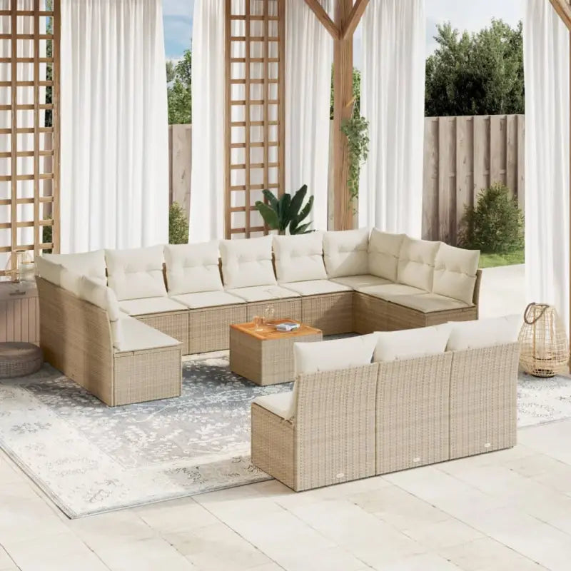 Loungebank set met waterdichte tas en beige materiaal van gepoedercoat staal