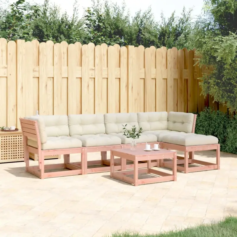 Loungebank van massief Douglashout met comfortabele zitervaring voor tuin