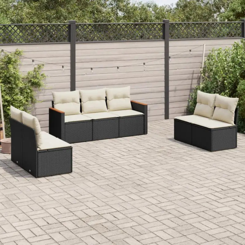 Loungebank van poly rattan met waterdichte tas voor tuinvermaak