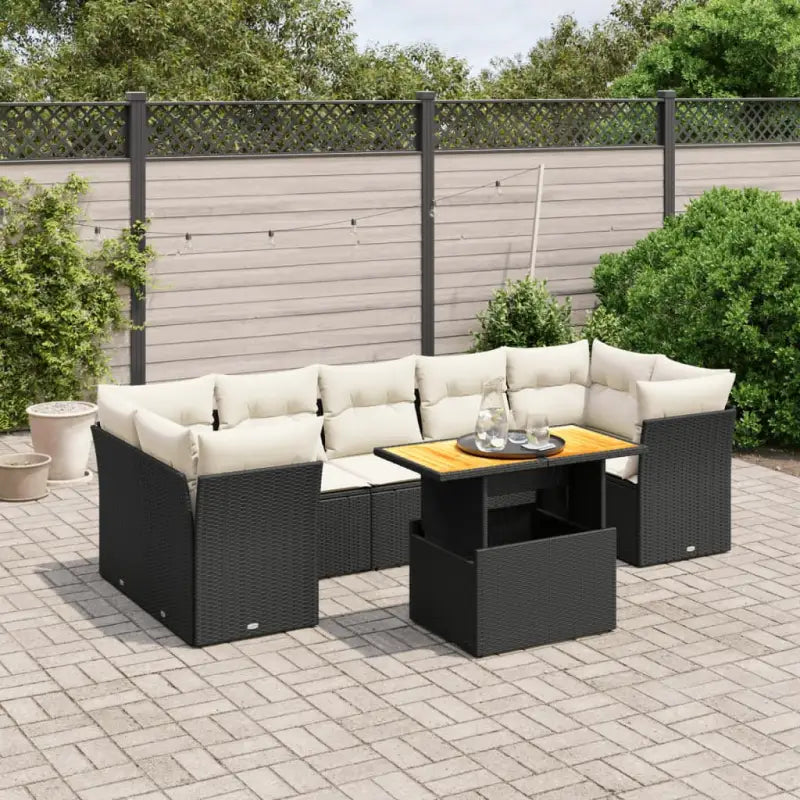 Loungebank voor tuin of terras met zwart materiaal en gepoedercoat staal