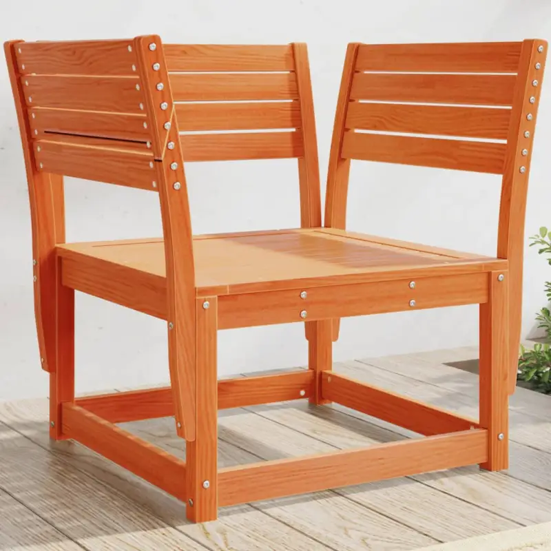 Loungebanken van massief grenenhout met gelat ontwerp voor tuin en terras