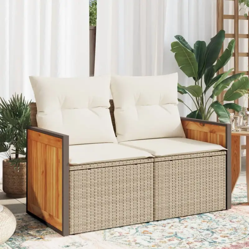 Loungebanken van poly rattan voor een comfortabele zitervaring met wasbare hoes