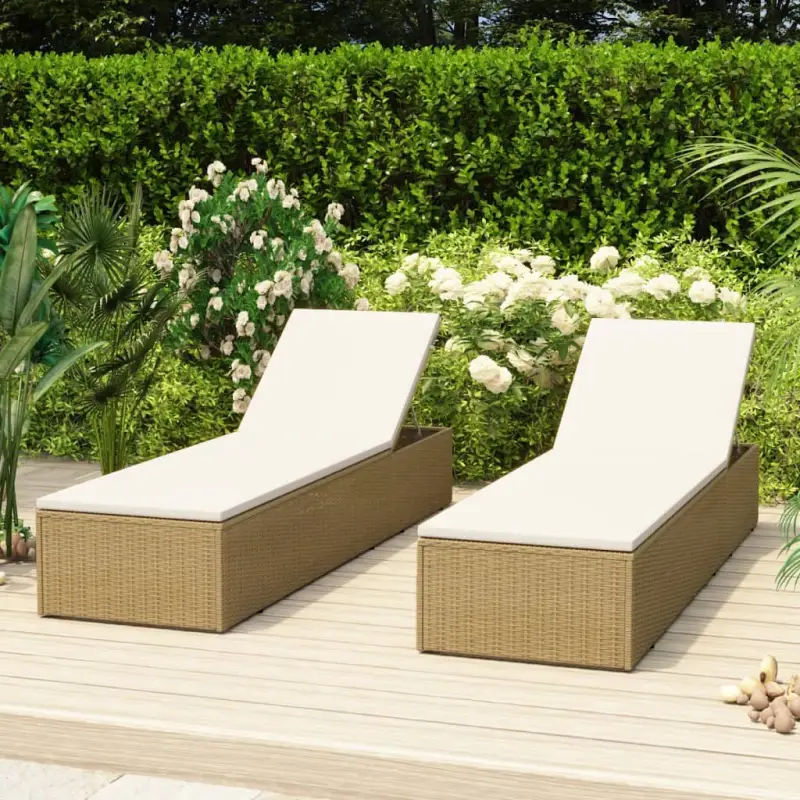 Loungebed met gepoedercoat staal voor tuin en zwembad gebruik