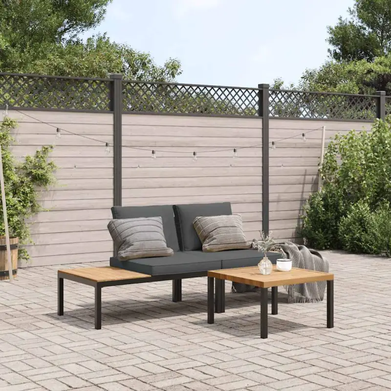 Loungeset met wasbare hoes en comfortabele zitervaring in gepoedercoat aluminium