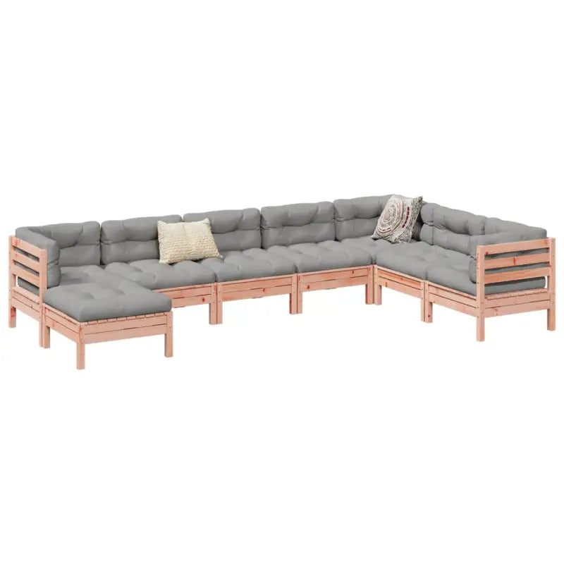 Loungeset van massief douglas vurenhout voor buitenplezier