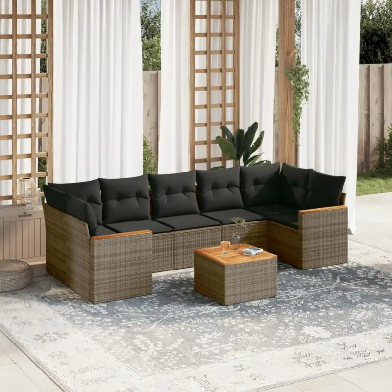 Loungeset voor buiten met waterdichte tas en grijs gepoedercoat staal