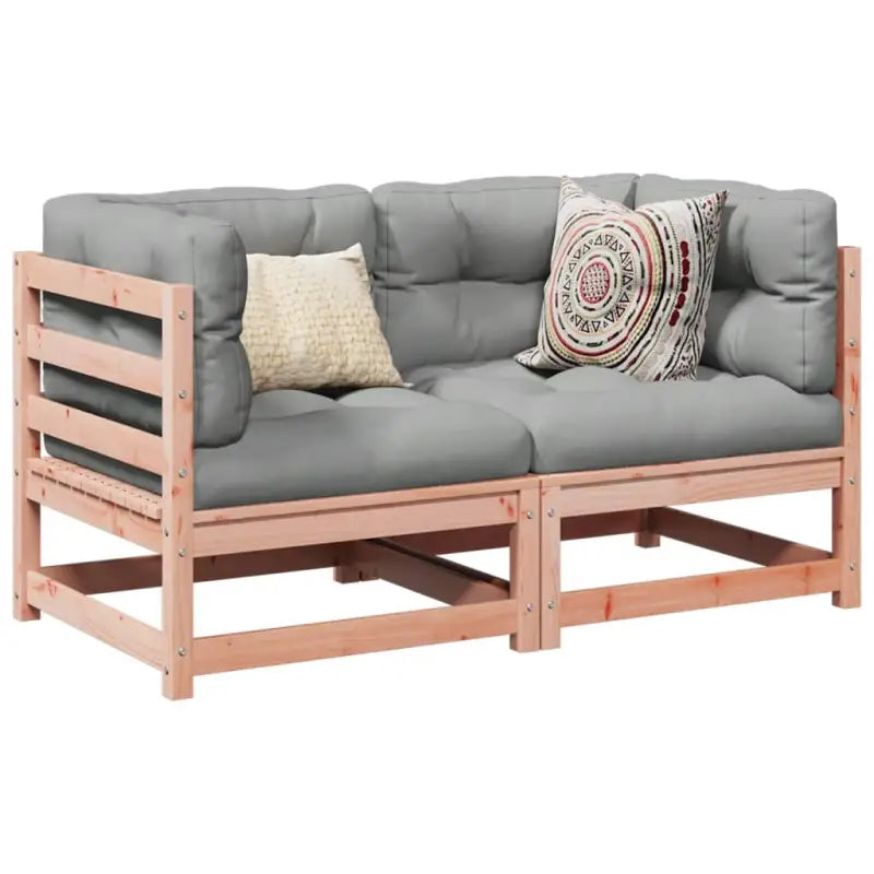 Loungetafelset van massief Douglas vurenhout voor tuin of terras